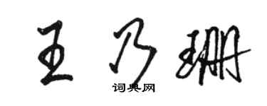 駱恆光王乃珊行書個性簽名怎么寫