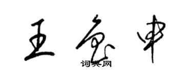 梁錦英王魯申草書個性簽名怎么寫