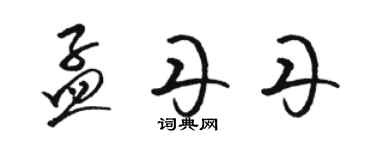 駱恆光孟丹丹草書個性簽名怎么寫