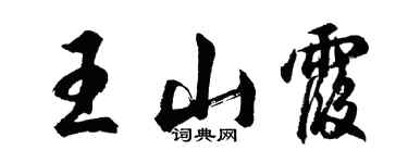 胡問遂王山霞行書個性簽名怎么寫