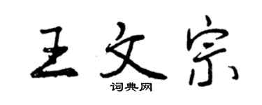 曾慶福王文宗行書個性簽名怎么寫