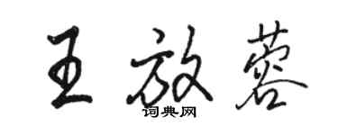 駱恆光王放蓉行書個性簽名怎么寫