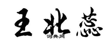 胡問遂王北蕊行書個性簽名怎么寫