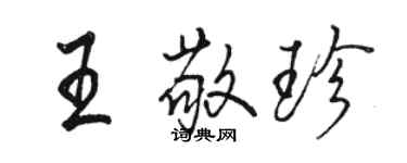 駱恆光王敬珍行書個性簽名怎么寫