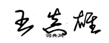 朱錫榮王真雄草書個性簽名怎么寫