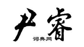 胡問遂尹睿行書個性簽名怎么寫