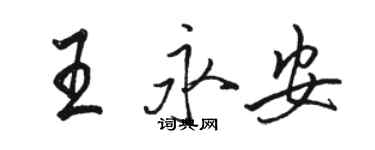 駱恆光王永安行書個性簽名怎么寫