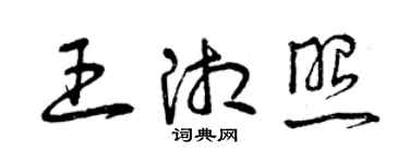 曾慶福王湘照草書個性簽名怎么寫