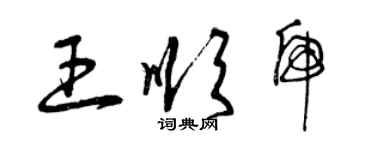 曾慶福王順虎草書個性簽名怎么寫