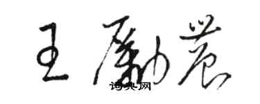 駱恆光王勵農草書個性簽名怎么寫