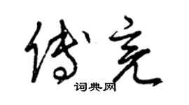 曾慶福傅亮草書個性簽名怎么寫