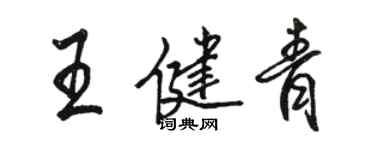 駱恆光王健青行書個性簽名怎么寫