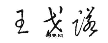 駱恆光王戈諾草書個性簽名怎么寫