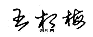 朱錫榮王相梅草書個性簽名怎么寫