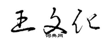 曾慶福王文化草書個性簽名怎么寫