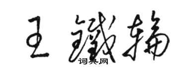 駱恆光王鐵輪草書個性簽名怎么寫