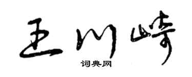 曾慶福王川崎草書個性簽名怎么寫