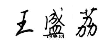 王正良王盛荔行書個性簽名怎么寫