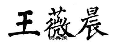 翁闓運王薇晨楷書個性簽名怎么寫