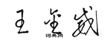 駱恆光王金威草書個性簽名怎么寫