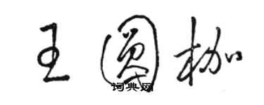 駱恆光王圓枷草書個性簽名怎么寫