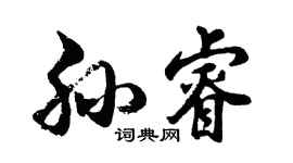 胡問遂孫睿行書個性簽名怎么寫