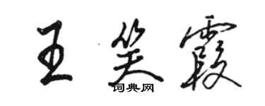 駱恆光王笑霞行書個性簽名怎么寫