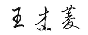 駱恆光王才菱行書個性簽名怎么寫