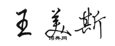 駱恆光王美斯行書個性簽名怎么寫