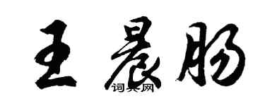 胡問遂王晨腸行書個性簽名怎么寫