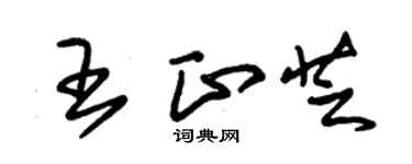 朱錫榮王正芝草書個性簽名怎么寫