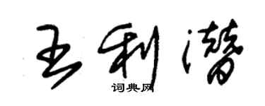 朱錫榮王利潛草書個性簽名怎么寫