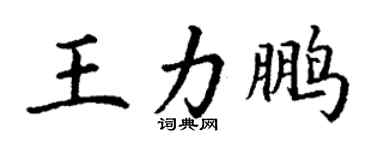 丁謙王力鵬楷書個性簽名怎么寫