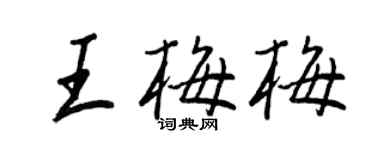 王正良王梅梅行書個性簽名怎么寫