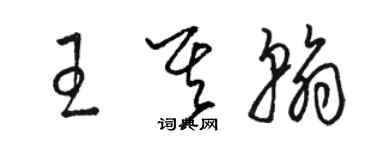 駱恆光王其翰草書個性簽名怎么寫