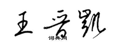 梁錦英王晉凱草書個性簽名怎么寫