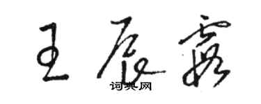 駱恆光王辰霞草書個性簽名怎么寫