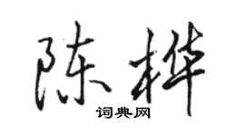 駱恆光陳樺行書個性簽名怎么寫