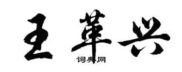 胡問遂王革興行書個性簽名怎么寫