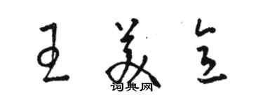 駱恆光王美意草書個性簽名怎么寫