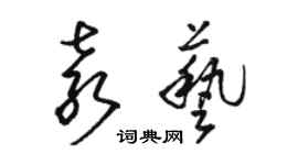 駱恆光袁藝草書個性簽名怎么寫