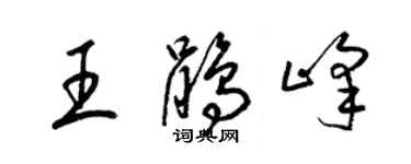 梁錦英王鵑峰草書個性簽名怎么寫