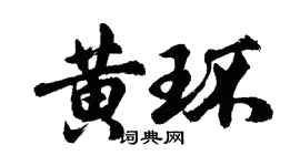 胡問遂黃環行書個性簽名怎么寫