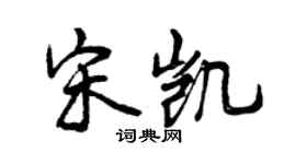 曾慶福宋凱行書個性簽名怎么寫