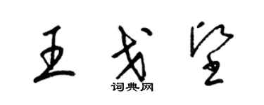 梁錦英王戈堅草書個性簽名怎么寫