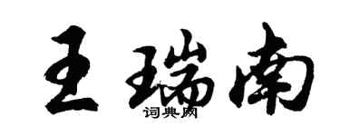 胡問遂王瑞南行書個性簽名怎么寫