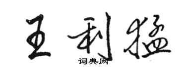 駱恆光王利猛行書個性簽名怎么寫