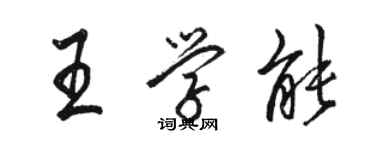 駱恆光王學能行書個性簽名怎么寫