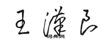 駱恆光王漢良草書個性簽名怎么寫