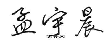 駱恆光孟宇晨行書個性簽名怎么寫